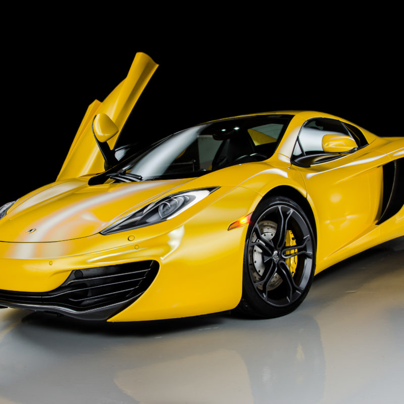 Yellow sports car with Ceramic Pro 9H